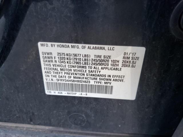 Photo 10 from auction – 2017 ACURA MDX TECHNO with VIN 5FRYD4H58HB024623