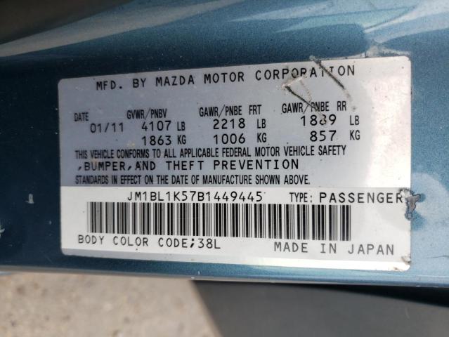 Photo 10 from auction – 2011 MAZDA 3 S with VIN JM1BL1K57B1449445