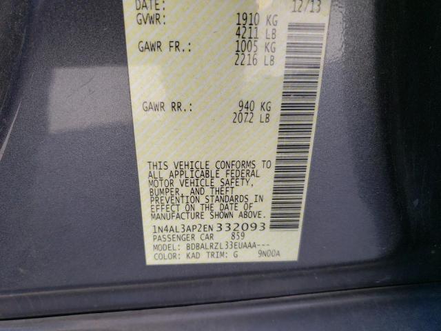 Photo 10 from auction – 2014 NISSAN ALTIMA 2.5 with VIN 1N4AL3AP2EN332093