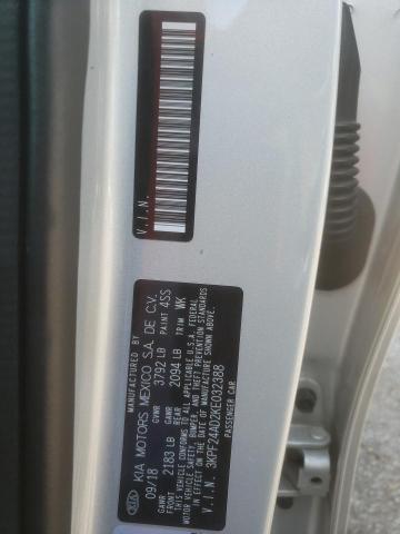 Photo 10 from auction – 2019 KIA FORTE FE with VIN 3KPF24AD2KE032388