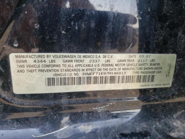 Photo 10 from auction – 2007 VOLKSWAGEN JETTA WOLF with VIN 3VWEF71K97M146012