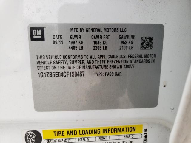Photo 10 from auction – 2012 CHEVROLET MALIBU LS with VIN 1G1ZB5E04CF150467