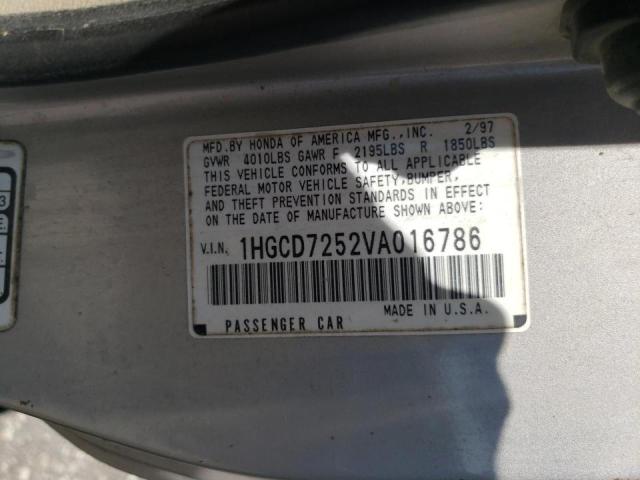 Photo 10 from auction – 1997 HONDA ACCORD EX with VIN 1HGCD7252VA016786