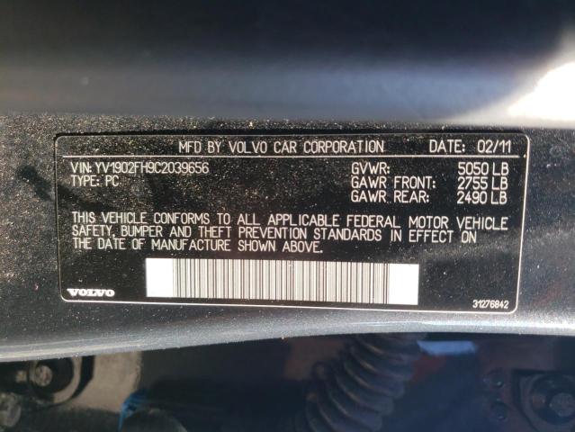 Photo 10 from auction – 2012 VOLVO S60 T6 with VIN YV1902FH9C2039656