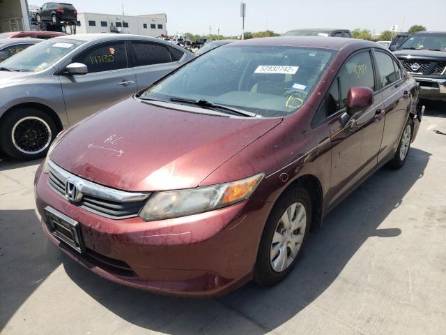 Photo 2 from auction – 2012 HONDA CIVIC LX with VIN 19XFB2F5XCE079479