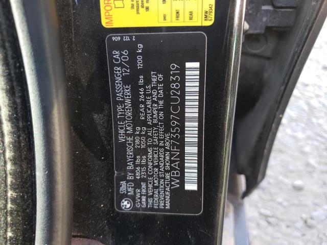 Photo 10 from auction – 2007 BMW 530 XI with VIN WBANF73597CU28319