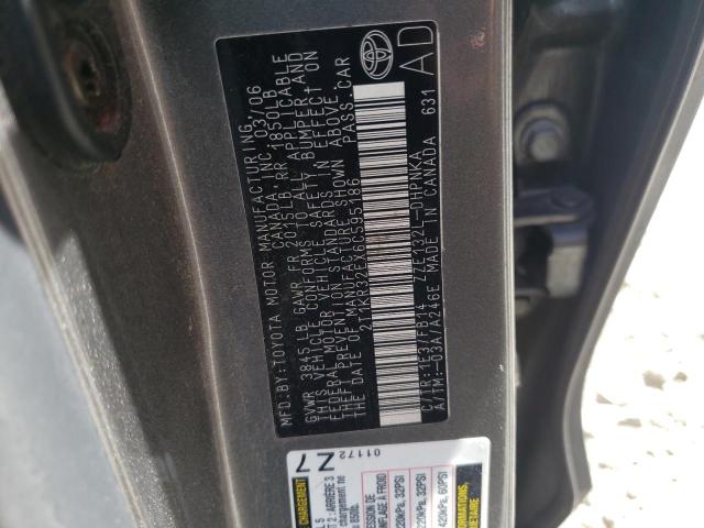 Photo 10 from auction – 2006 TOYOTA COROLLA MA with VIN 2T1KR32EX6C595186