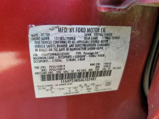 صورة رقم 10 من المزاد - 2010 FORD TAURUS LIM مع VIN 1FAHP2JWXAG102482
