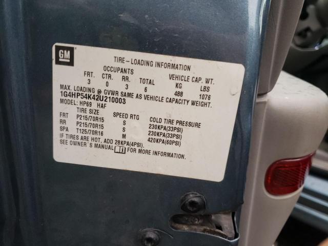 Photo 10 from auction – 2002 BUICK LESABRE with VIN 1G4HP54K42U210003