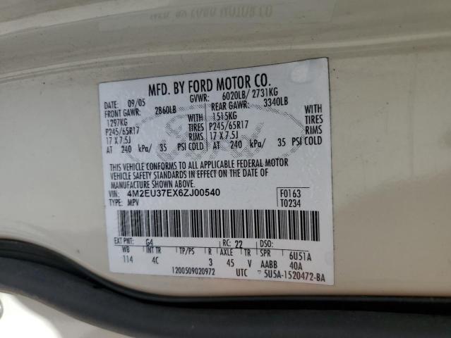 Photo 10 from auction – 2006 MERCURY MOUNTAINEE with VIN 4M2EU37EX6ZJ00540