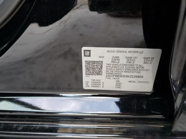 Photo 10 from auction – 2019 CHEVROLET SILVERADO with VIN 1GCPWDED3KZ139859