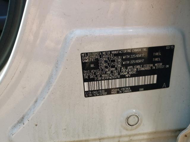 Photo 10 from auction – 2015 TOYOTA RAV4 LE with VIN 2T3BFREV9FW293210