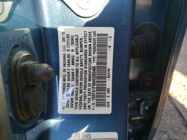Photo 10 from auction – 2010 HONDA CIVIC with VIN 19XFA1F56AE085466