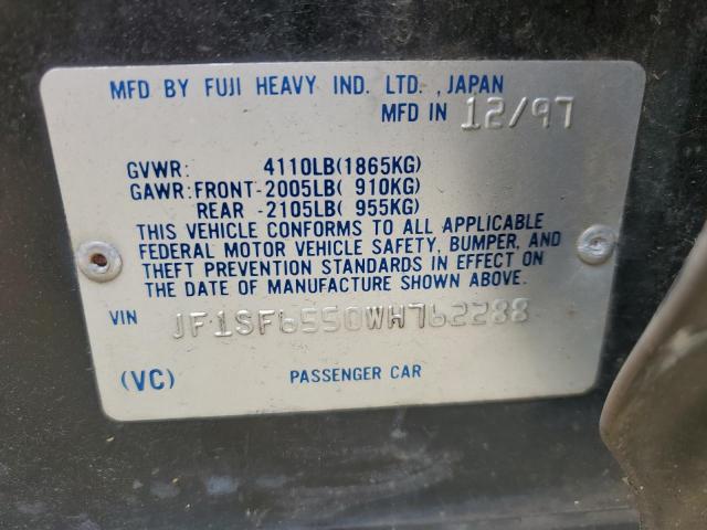 Photo 10 from auction – 1998 SUBARU FORESTER S with VIN JF1SF6550WH762288