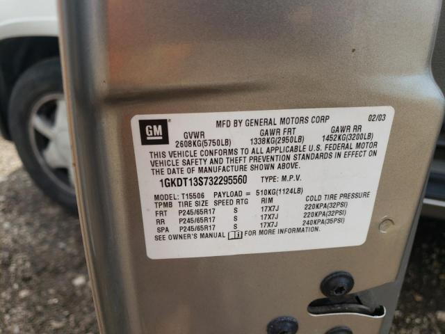 Photo 10 from auction – 2003 GMC ENVOY with VIN 1GKDT13S732295560