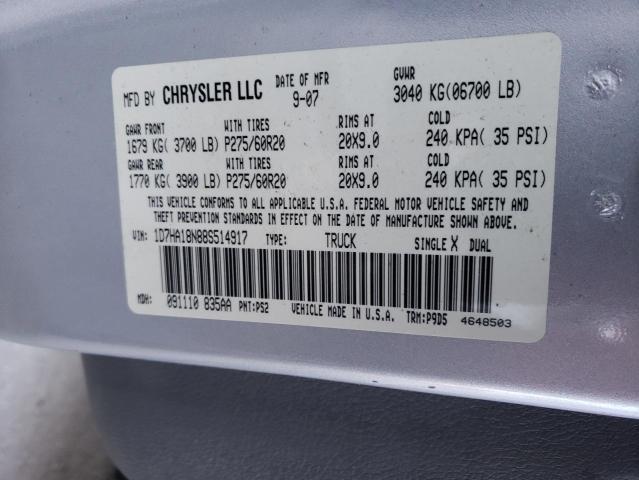 Photo 10 from auction – 2008 DODGE RAM 1500 S with VIN 1D7HA18N88S514917
