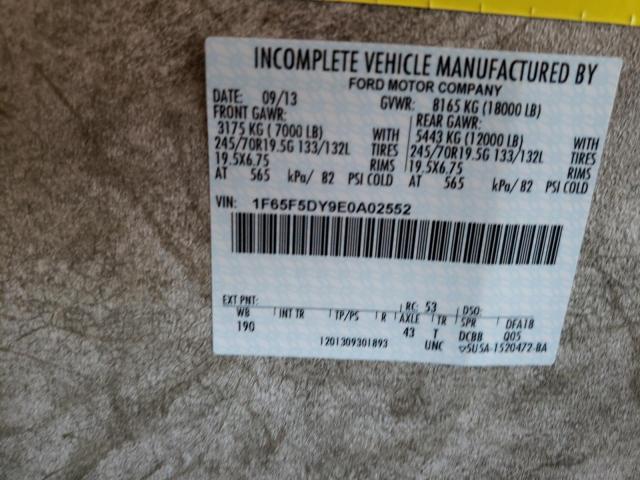 Photo 10 from auction – 2014 FLEE MOTORHOME with VIN 1F65F5DY9E0A02552