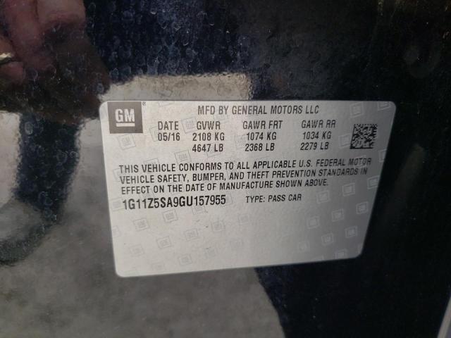 Photo 10 from auction – 2016 CHEVROLET IMPALA LS with VIN 1G11Z5SA9GU157955