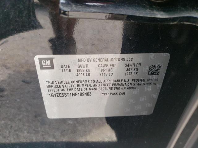 Photo 10 from auction – 2017 CHEVROLET MALIBU LT with VIN 1G1ZE5ST1HF189403
