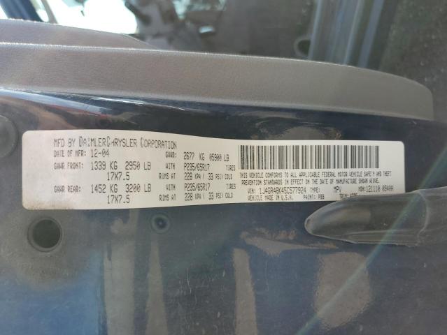 Photo 10 from auction – 2005 JEEP GRAND CHER with VIN 1J4GR48K45C577924