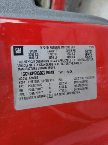 Photo 10 from auction – 2013 CHEVROLET SILVERADO with VIN 1GCNKPE03DZ219019