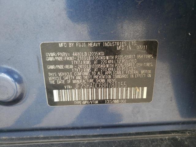Photo 10 from auction – 2011 SUBARU FORESTER 2 with VIN JF2SHADC6BH781155