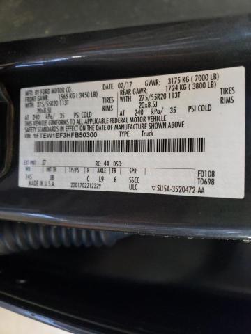 Photo 10 from auction – 2017 FORD F150 SUPER with VIN 1FTEW1EF3HFB50300