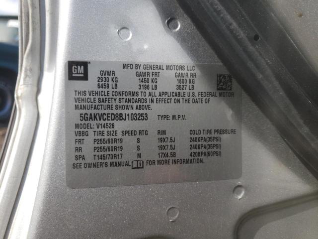 Photo 10 from auction – 2011 BUICK ENCLAVE CX with VIN 5GAKVCED8BJ103253