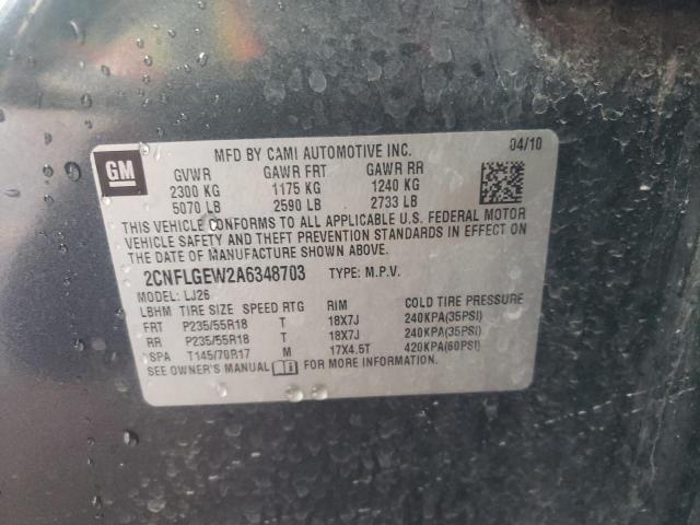 Photo 10 from auction – 2010 CHEVROLET EQUINOX LT with VIN 2CNFLGEW2A6348703