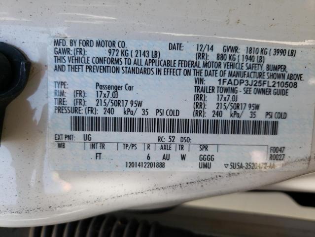 Photo 10 from auction – 2015 FORD FOCUS TITA with VIN 1FADP3J25FL210508