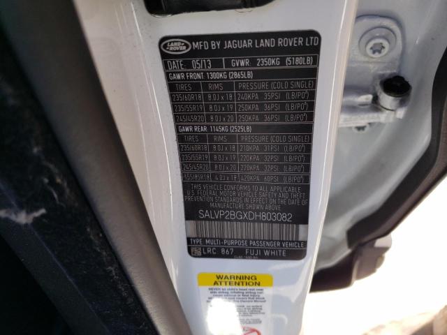 Photo 10 from auction – 2013 LAND ROVER RANGE ROVE with VIN SALVP2BGXDH803082