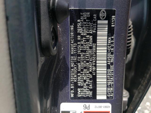 Photo 10 from auction – 2014 TOYOTA CAMRY L with VIN 4T1BF1FK5EU759082