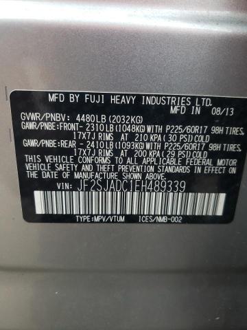 Photo 10 from auction – 2014 SUBARU FORESTER with VIN JF2SJADC1EH489339