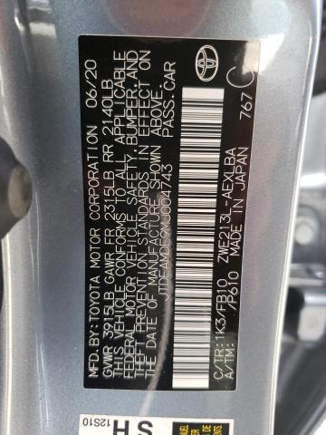 Photo 10 from auction – 2021 TOYOTA COROLLA LE with VIN JTDEAMDE9MJ004743