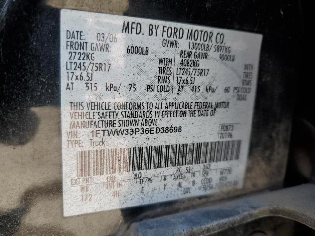 Photo 10 from auction – 2006 FORD F350 SUPER with VIN 1FTWW33P36ED38698