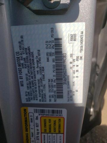Photo 10 from auction – 2017 FORD FUSION SE with VIN 3FA6P0HD2HR194383