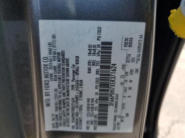 Photo 10 from auction – 2014 FORD FUSION SE with VIN 3FA6P0H7XER371624