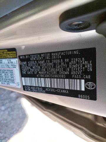Photo 10 from auction – 2005 TOYOTA CAMRY LE with VIN 4T1BE30K75U963065