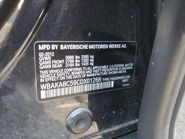 Photo 10 from auction – 2012 BMW 750 I with VIN WBAKA8C59CDX01268