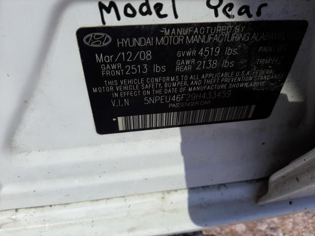 Photo 10 from auction – 2009 HYUNDAI SONATA SE with VIN 5NPEU46F29H433459