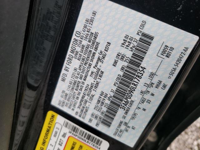 Photo 10 from auction – 2020 FORD FUSION TIT with VIN 3FA6P0D90LR178354