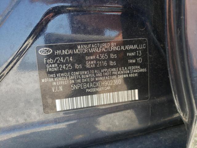 Photo 10 from auction – 2014 HYUNDAI SONATA GLS with VIN 5NPEB4ACXEH902360