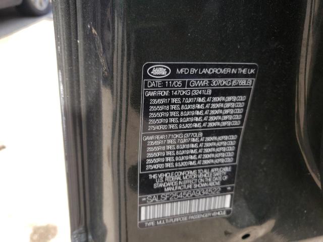 Photo 10 from auction – 2006 LAND ROVER RANGE ROVE with VIN SALSF25456A934522