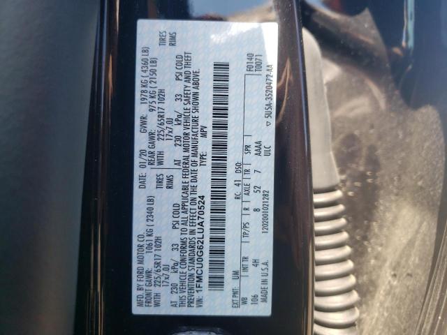 Photo 10 from auction – 2020 FORD ESCAPE SE with VIN 1FMCU0G62LUA70524