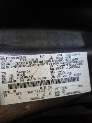 Photo 10 from auction – 2012 FORD FOCUS SE with VIN 1FAHP3F24CL230996