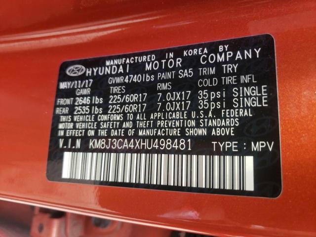 Photo 10 from auction – 2017 HYUNDAI TUCSON LIM with VIN KM8J3CA4XHU498481