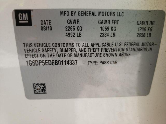 Photo 10 from auction – 2011 CADILLAC CTS PREMIU with VIN 1G6DP5ED6B0114337