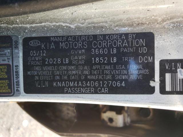 Photo 10 from auction – 2013 KIA RIO LX with VIN KNADM4A34D6127064