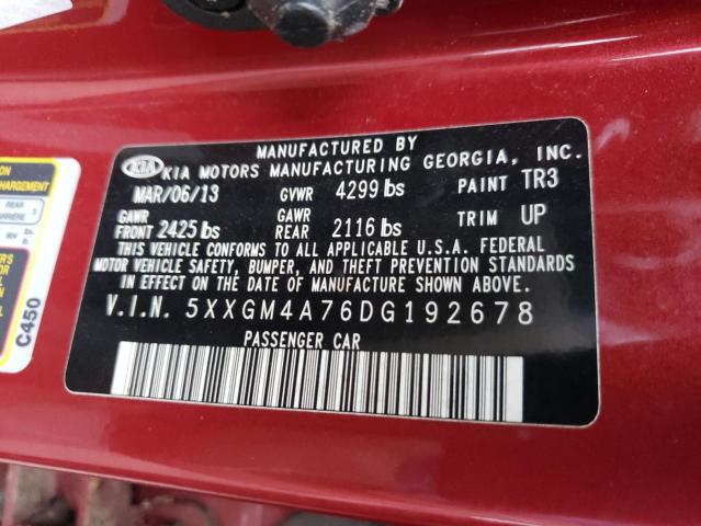 Photo 10 from auction – 2013 KIA OPTIMA LX with VIN 5XXGM4A76DG192678