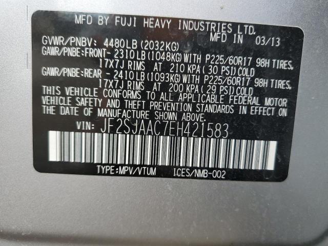 Photo 10 from auction – 2014 SUBARU FORESTER 2 with VIN JF2SJAAC7EH421583